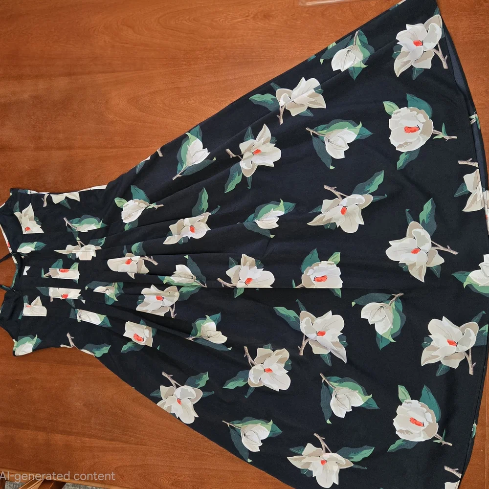 Banana Republic Floral Maxi Dress - Blue with White and Green - Picture 2 of 5